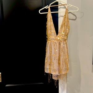 Gold sequin top/dress